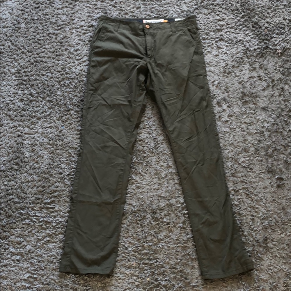 Tailor Vintage Dark Green Slim Straight Pants